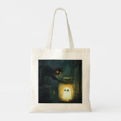 得You - Halloween Cat and幽霊 トートバッグ (裏面)