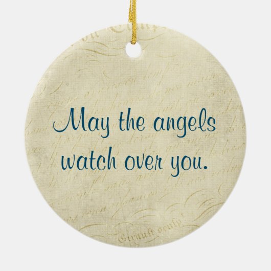 御使いたちがあなたを見守ってくださるようお願い セラミックオーナメント (裏面)