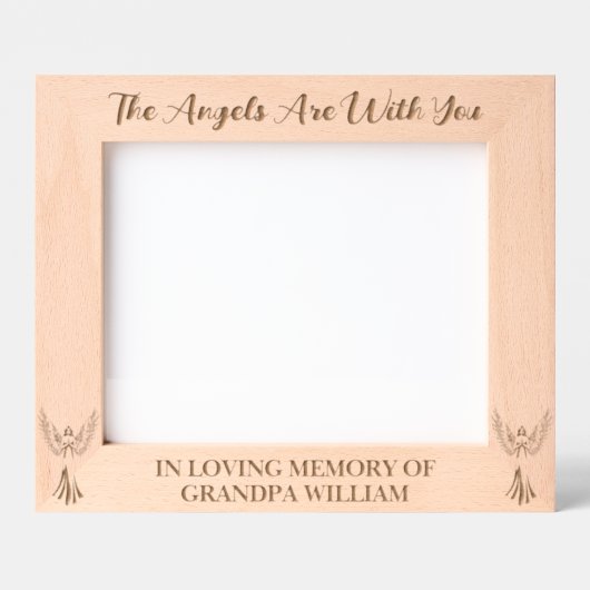 御使いたちがお前と共にいる | Loving Memory 10x8 レーザー彫刻フレーム (正面)