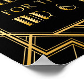 御夫妻のサイン結婚をお願い | Gatsbyアールデコ ポスター (角)