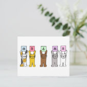 御夫妻の結婚おめでとう ポストカード (スタンド正面)