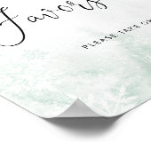 御恩は一つ看板を出して下さい。冬の赤面 ポスター (角)