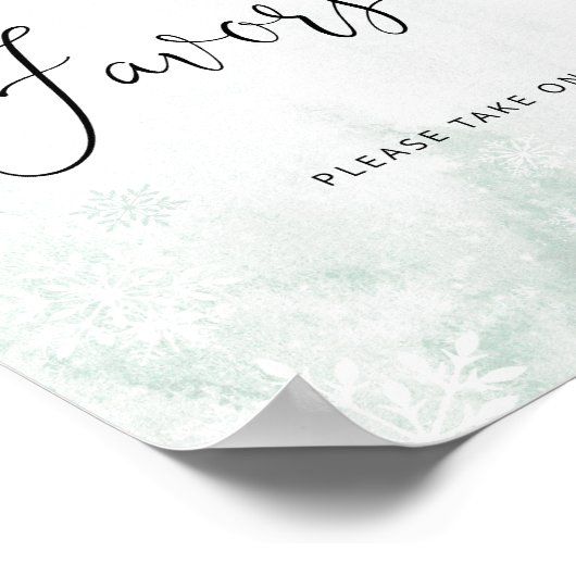 御恩は一つ看板を出して下さい。冬の赤面 ポスター (角)