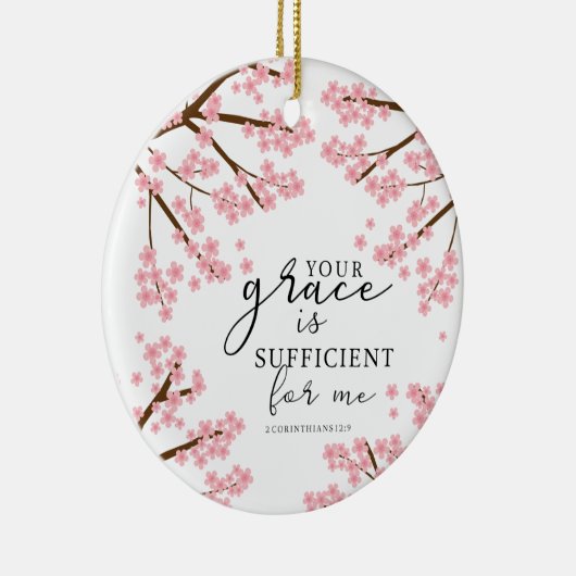 御恩寵は聖書のさくらんぼ セラミックオーナメント (右)