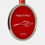 御曹司FR-Sの白いシルエットのロゴ メタルオーナメント (右)