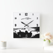 御曹司FRSの圧延の打撃 スクエア壁時計 (ホーム)