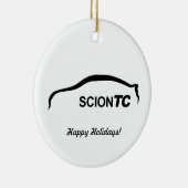 御曹司TCの黒いシルエットのクリスマスのオーナメント セラミックオーナメント (右)