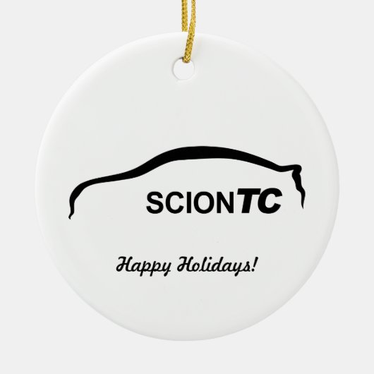 御曹司TCの黒いシルエットのクリスマスのオーナメント セラミックオーナメント (正面)