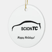 御曹司TCの黒いシルエットのクリスマスのオーナメント セラミックオーナメント (左)