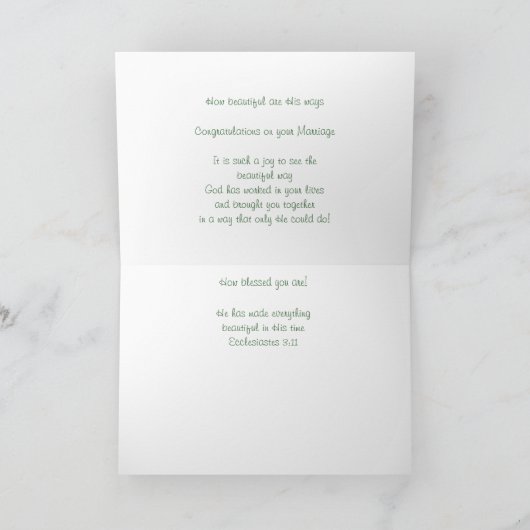 御結婚おめでとうございます カード (内部)