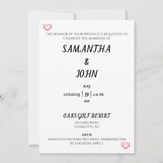 御臨席の儀 招待状 (正面)