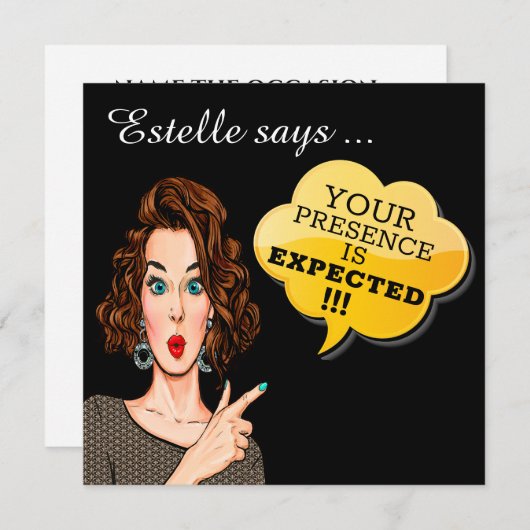 御臨席を乞う 招待状 (正面/裏面)