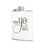 御馳走Yoの自己の金ゴールド フラスク (左)