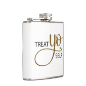 御馳走Yoの自己の金ゴールド フラスク (右)