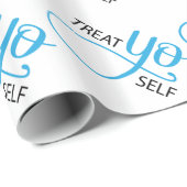 御馳走Yoの自己の青 ラッピングペーパー (ロールコーナー)