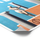 復元されたイタリアのヴィンテージ旅行ポスター ポスター (角)