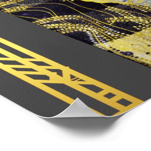 復元されたクリムトウォーターセルパンアールヌーボー ポスター (角)