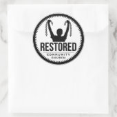 復元されたステッカー（チェーンの切断） ラウンドシール (バッグ)