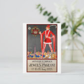 復元されたベルギー・アントワープ・ヴィンテージ・トラベル・ポスター ポストカード (スタンド正面)