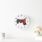 復元されたヴィンテージトラクタ ラウンド壁時計 (ホーム)