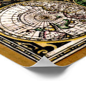 復元された古いワールドマップ#3 ポスター (角)