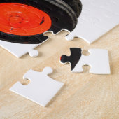 復元された赤トラクター ジグソーパズル (側面)