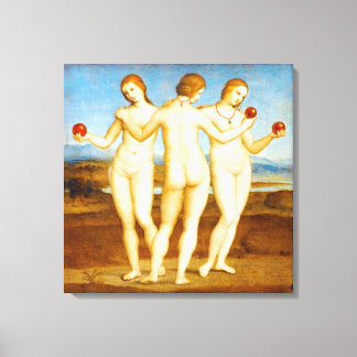 復元ラファエルクラシックザスリーグラース絵画ズ キャンバスプリント