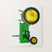 復元ヴィンテージグリーントラクタ ジグソーパズル (縦)