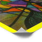 "復元"水色プリント ポスター (角)