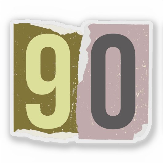 復刻ナンバー・マガジン風ロゴ 90 シール (正面)