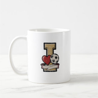 復古サッカー マグカップ I Love Soccer