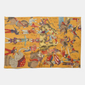 復古日本サーカスポスター浮世絵アート キッチンタオル (横)