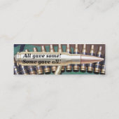 復員軍人の日の軍隊の軍の弾丸のbookmarkerのvfw スキニー名刺 (裏面)