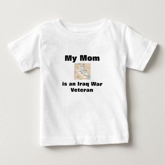 復員軍人の日のTシャツのイラクの退役軍人私のお母さん ベビーTシャツ (正面)