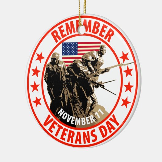 復員軍人の日を覚えて下さい セラミックオーナメント (左)
