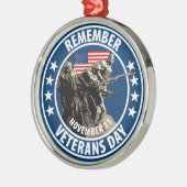 復員軍人の日を覚えて下さい メタルオーナメント (左)