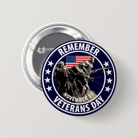 復員軍人の日を覚えて下さい 缶バッジ (正面&裏面)