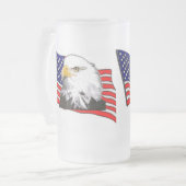 復員軍人の日ガラスのマグ フロストグラスビールジョッキ (正面左)