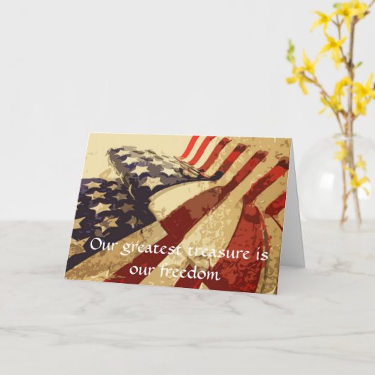 復員軍人の日私達の最も素晴らしい宝物挨拶状 カード (黄色い花)