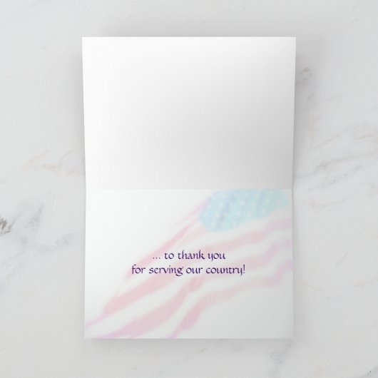 復員軍人の日、-軍の挨拶状ありがとう サンキューカード (内部)