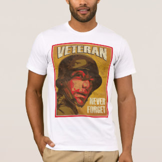復員軍人の日-退役軍人-は決して忘れません Tシャツ
