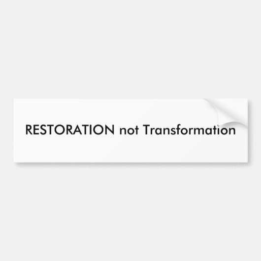 復帰のない変形 バンパーステッカー (正面)