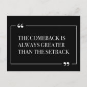 復帰は必ず素晴らし後戻りよりも早い ポストカード (正面)