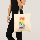 復帰ゲイおもしろい- LGBTQ+プライドデザイン トートバッグ (正面(商品))