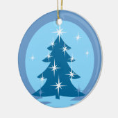 復水オーナメント雪の木飾り セラミックオーナメント (左)