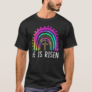 復活したよ タイダイ レインボー キリスト教 イエス・キリスト 神 Ea Tシャツ