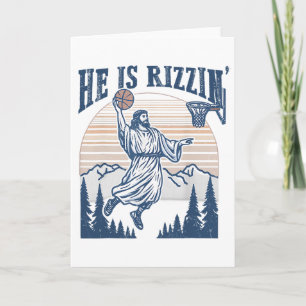 復活したイースターのイエス キリスト教の信仰 Rizzin' カード