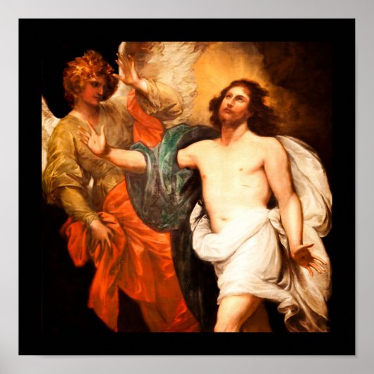 復活したキリストが上を見つめていた ポスター (正面)