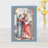 復活したキリストが母と対面する（MH01） カード (黄色い花)