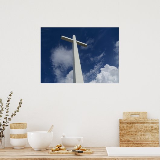 復活したキリストの十字架のポスター写真 ポスター (キッチン)